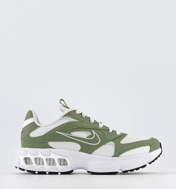 grey and green nike trainers