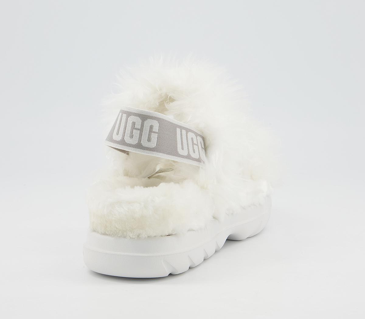 UGG Fluff Sugar Sustainable Sandals UGG Fluff Sugar Sustainable Sandals White