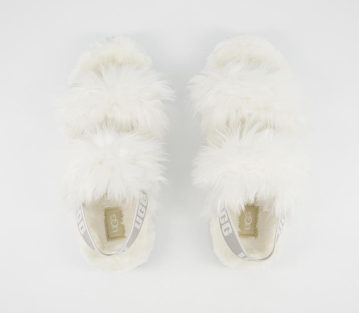 UGG Fluff Sugar Sustainable Sandals UGG Fluff Sugar Sustainable Sandals White