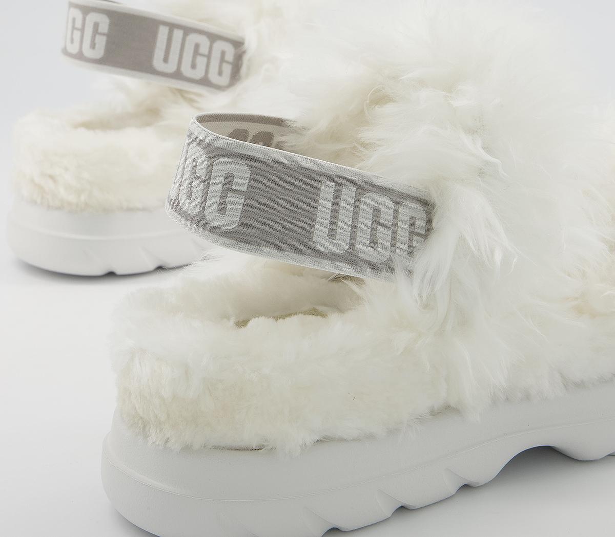 UGG Fluff Sugar Sustainable Sandals UGG Fluff Sugar Sustainable Sandals White