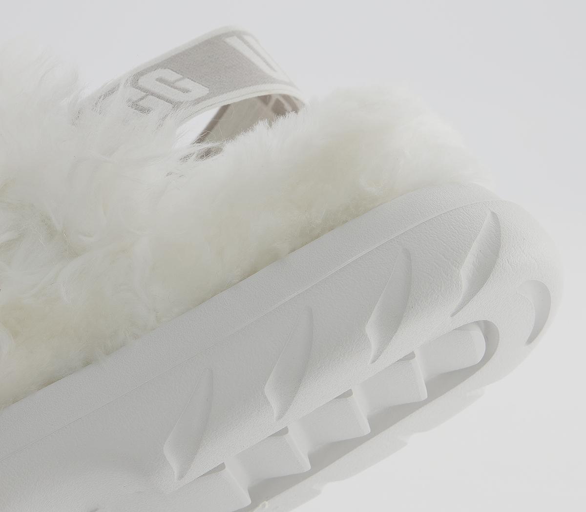 UGG Fluff Sugar Sustainable Sandals UGG Fluff Sugar Sustainable Sandals White