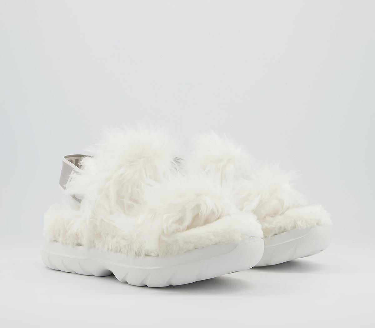 UGG Fluff Sugar Sustainable Sandals UGG Fluff Sugar Sustainable Sandals White