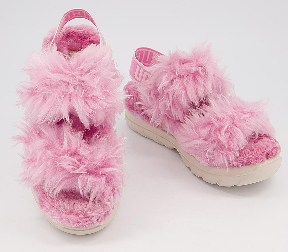 UGG Fluff Sugar Sustainable Sandals Pink - Women's Sandals