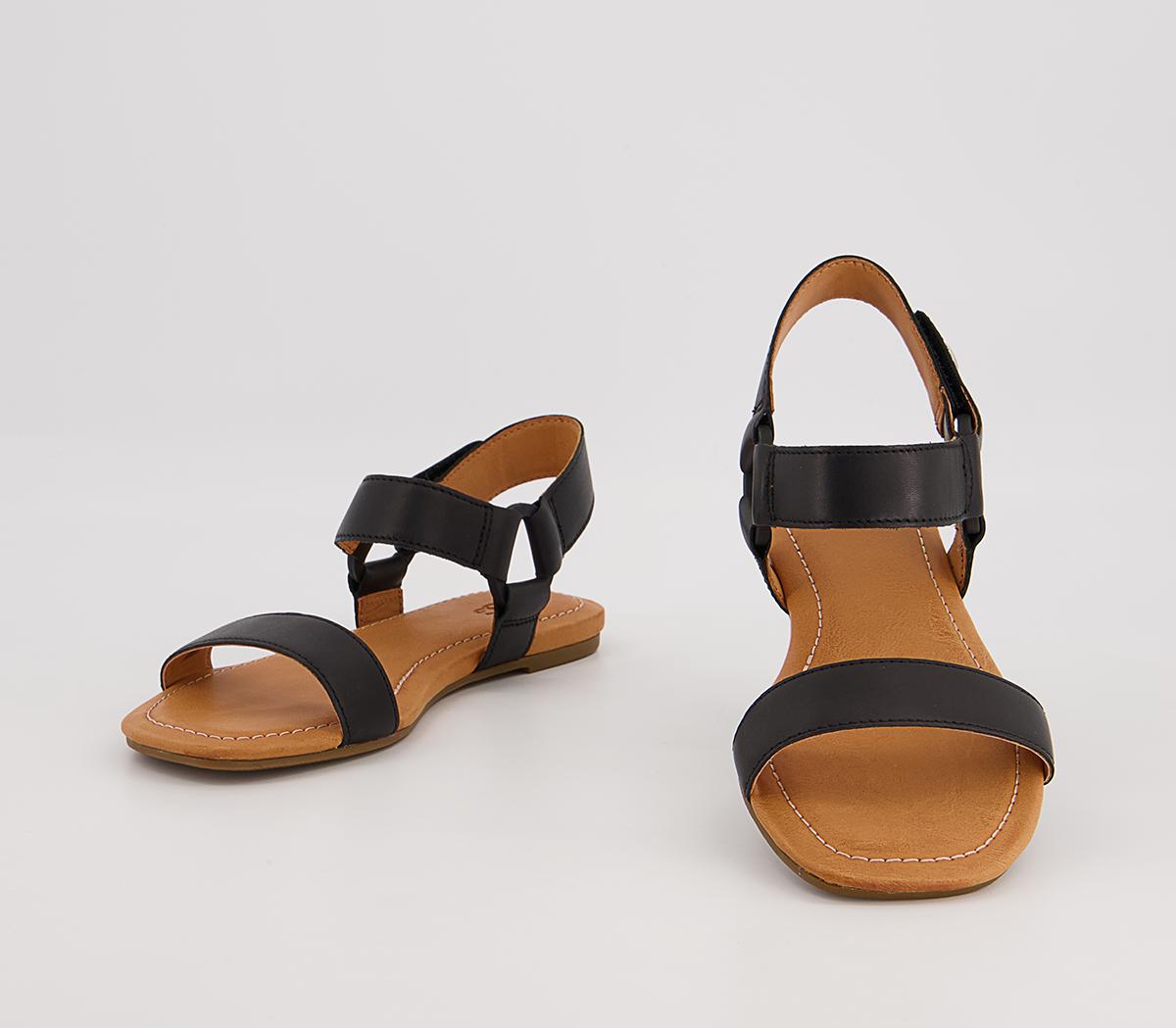 UGG Rynell Sandals Black Leather - Women’s Sandals