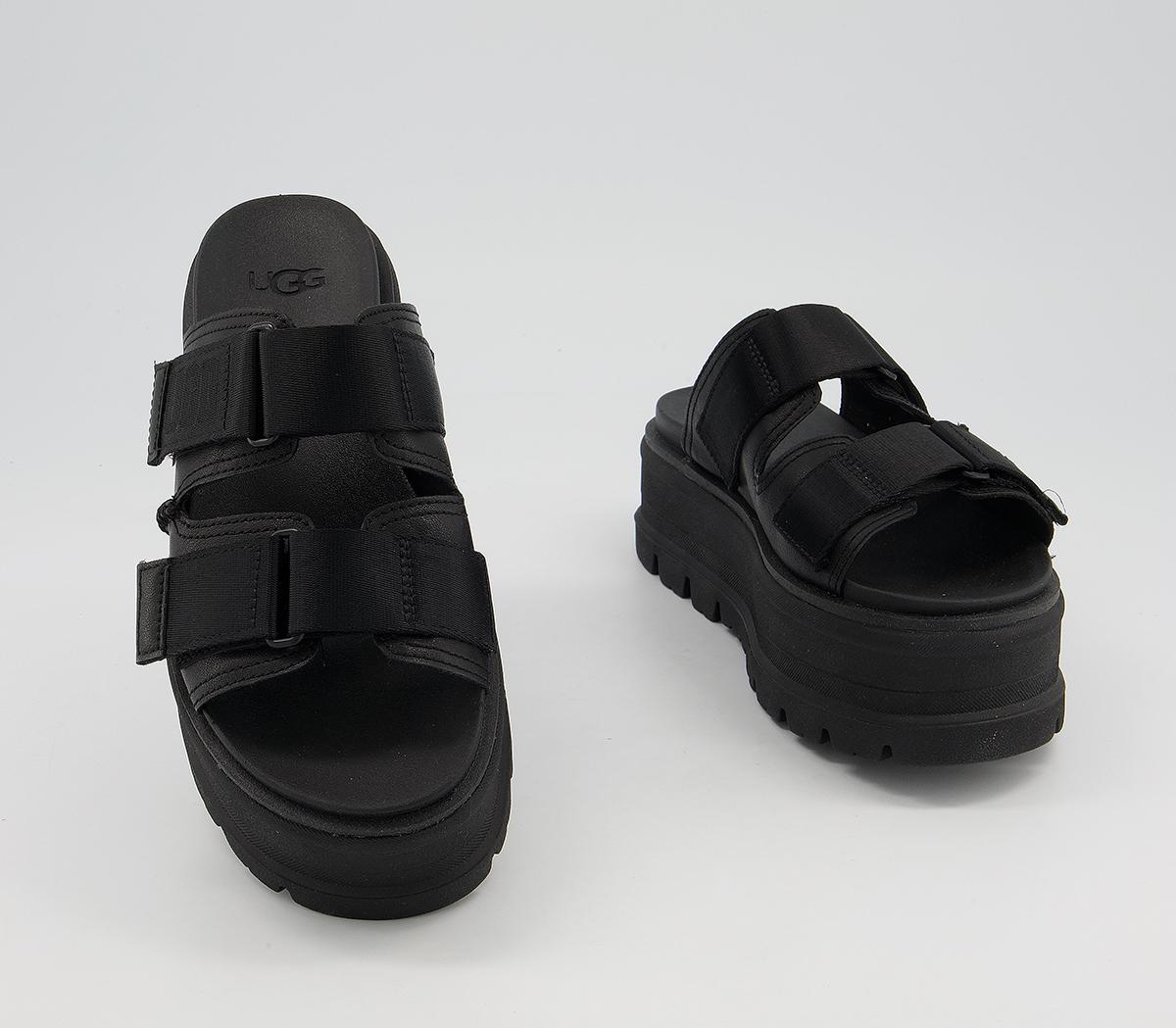 UGG Clem Slides Black Leather - Sliders
