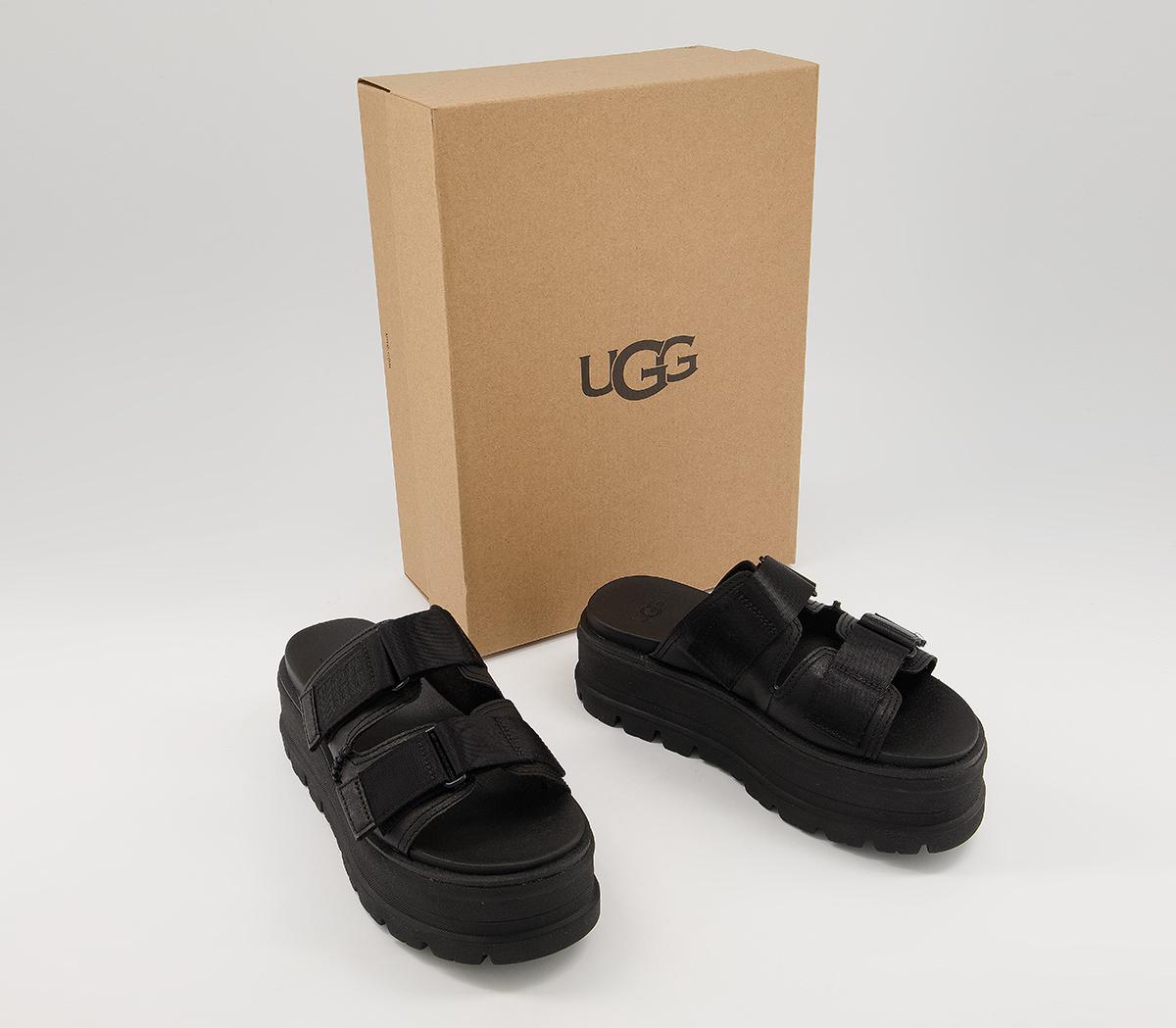 UGG Clem Slides Black Leather - Sliders