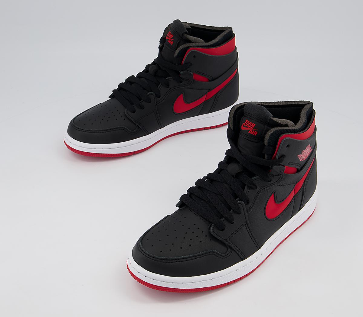 Jordan Jordan 1 Zoom Cmft Trainers Black Univ Red White - Women's Trainers