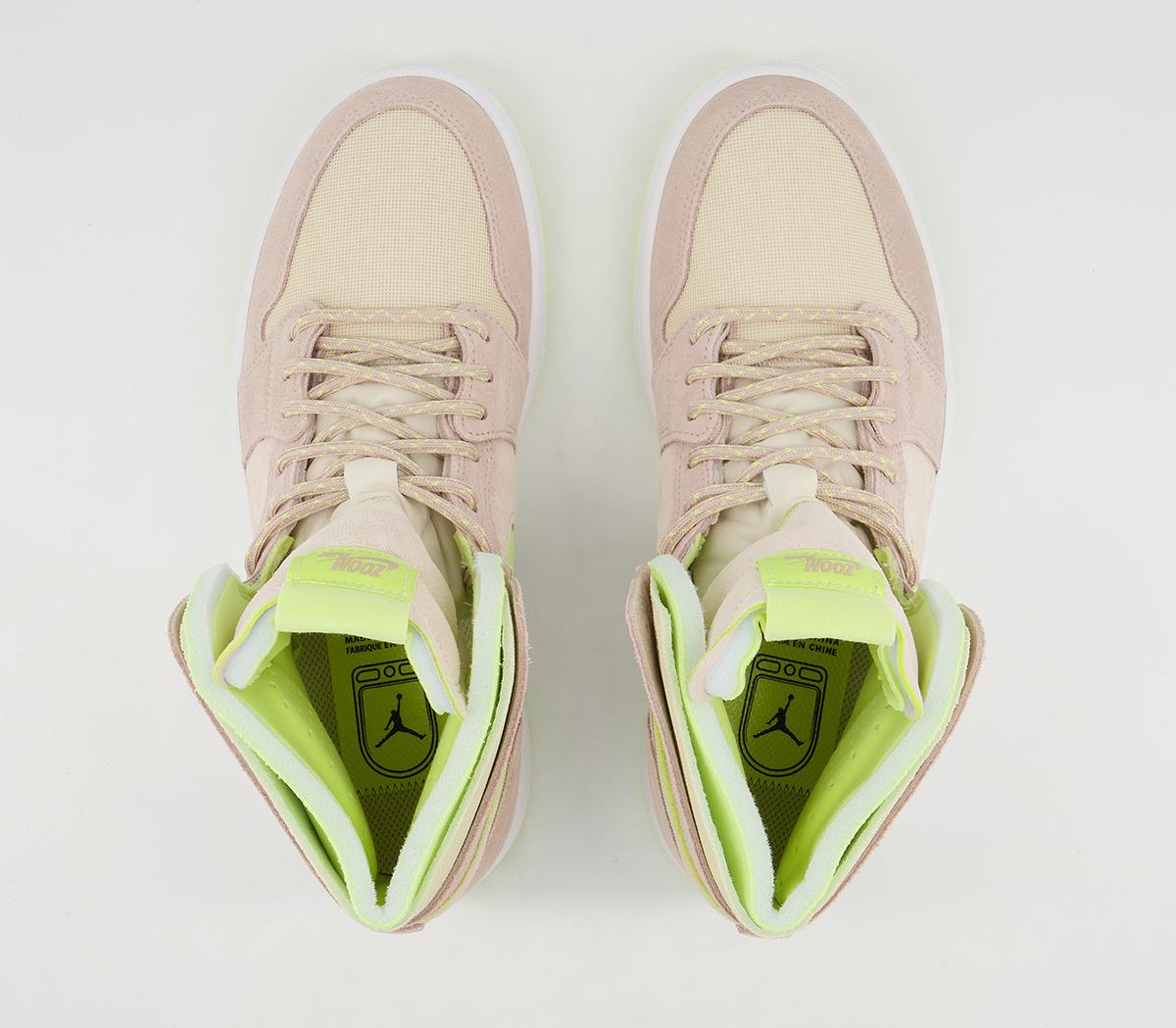 Jordan Jordan 1 Zoom Cmft Trainers Jordan Jordan 1 Zoom Cmft Trainers Pearl White Fossil Light Lemon Twist White