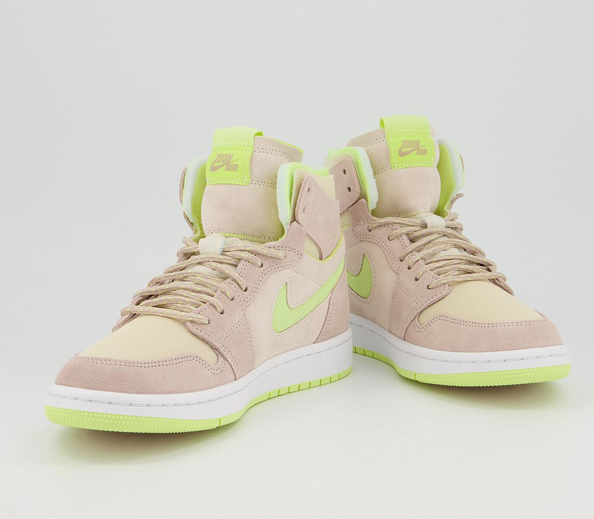 Jordan Jordan 1 Zoom Cmft Trainers Jordan Jordan 1 Zoom Cmft Trainers Pearl White Fossil Light Lemon Twist White