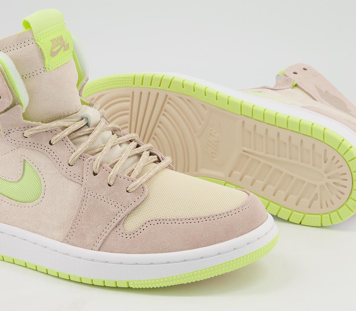 Jordan Jordan 1 Zoom Cmft Trainers Jordan Jordan 1 Zoom Cmft Trainers Pearl White Fossil Light Lemon Twist White