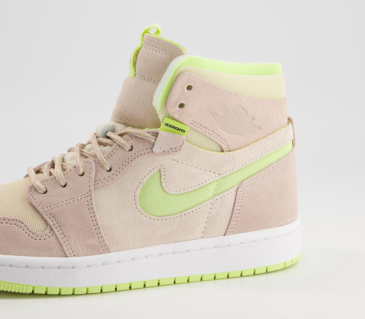 Jordan Jordan 1 Zoom Cmft Trainers Jordan Jordan 1 Zoom Cmft Trainers Pearl White Fossil Light Lemon Twist White