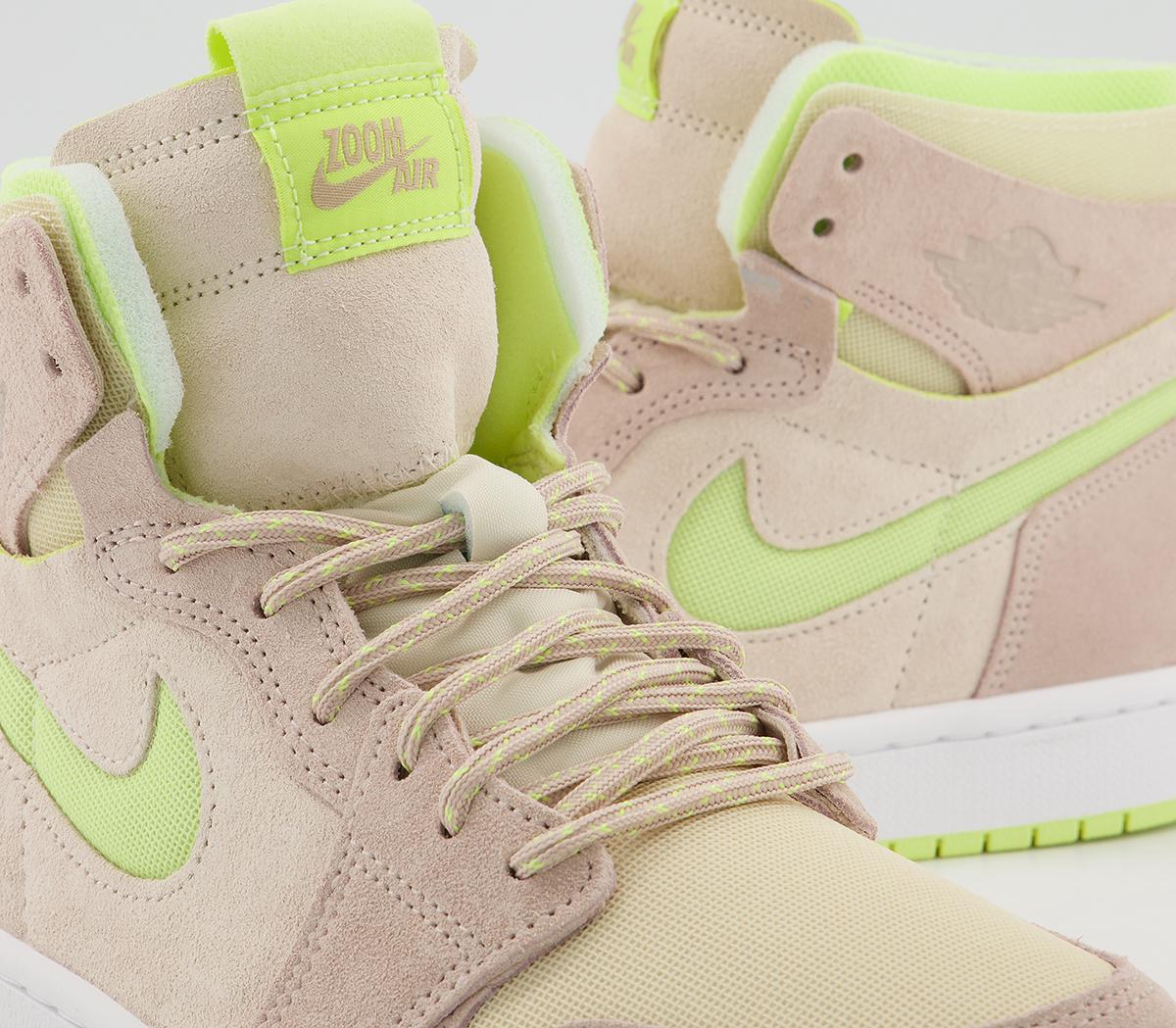 Jordan Jordan 1 Zoom Cmft Trainers Jordan Jordan 1 Zoom Cmft Trainers Pearl White Fossil Light Lemon Twist White