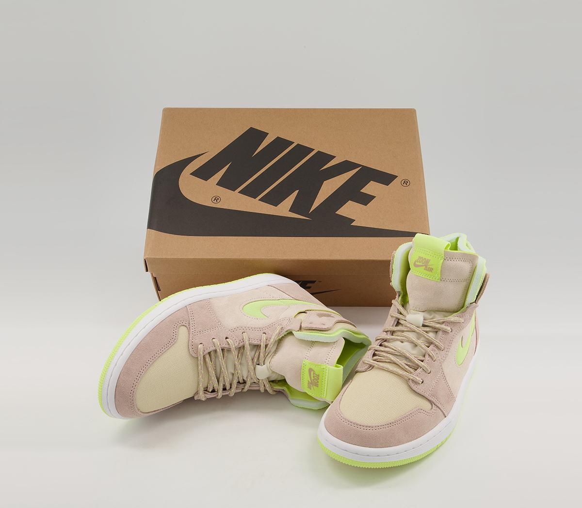 Jordan Jordan 1 Zoom Cmft Trainers Jordan Jordan 1 Zoom Cmft Trainers Pearl White Fossil Light Lemon Twist White