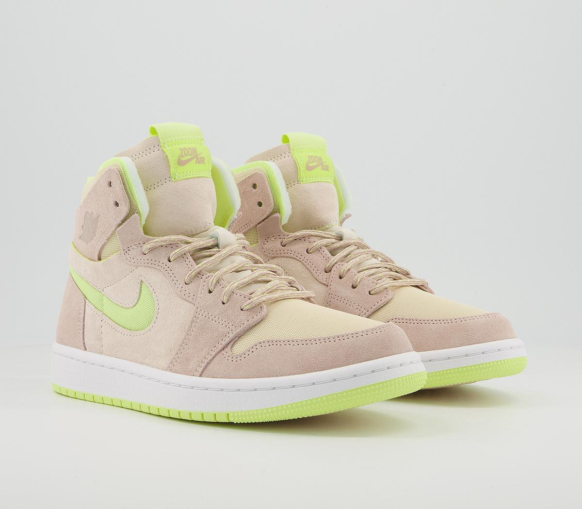 Jordan Jordan 1 Zoom Cmft Trainers Jordan Jordan 1 Zoom Cmft Trainers Pearl White Fossil Light Lemon Twist White
