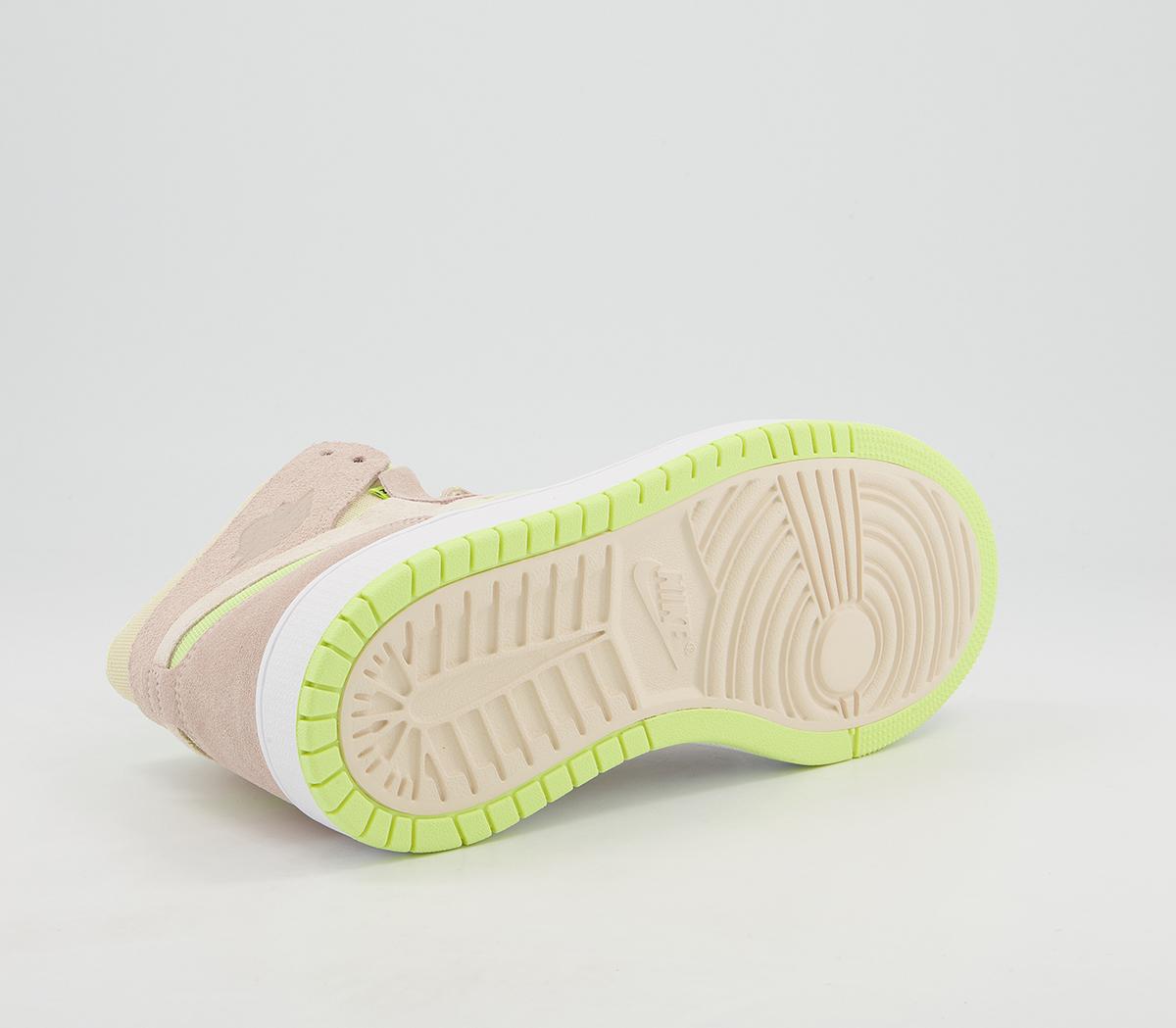 Jordan Jordan 1 Zoom Cmft Trainers Jordan Jordan 1 Zoom Cmft Trainers Pearl White Fossil Light Lemon Twist White