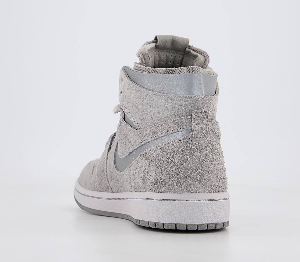 Jordan Air Jordan 1 Zoom Comfort Trainers Jordan Air Jordan 1 Zoom Comfort Trainers Medium Grey Black Reflect Silver