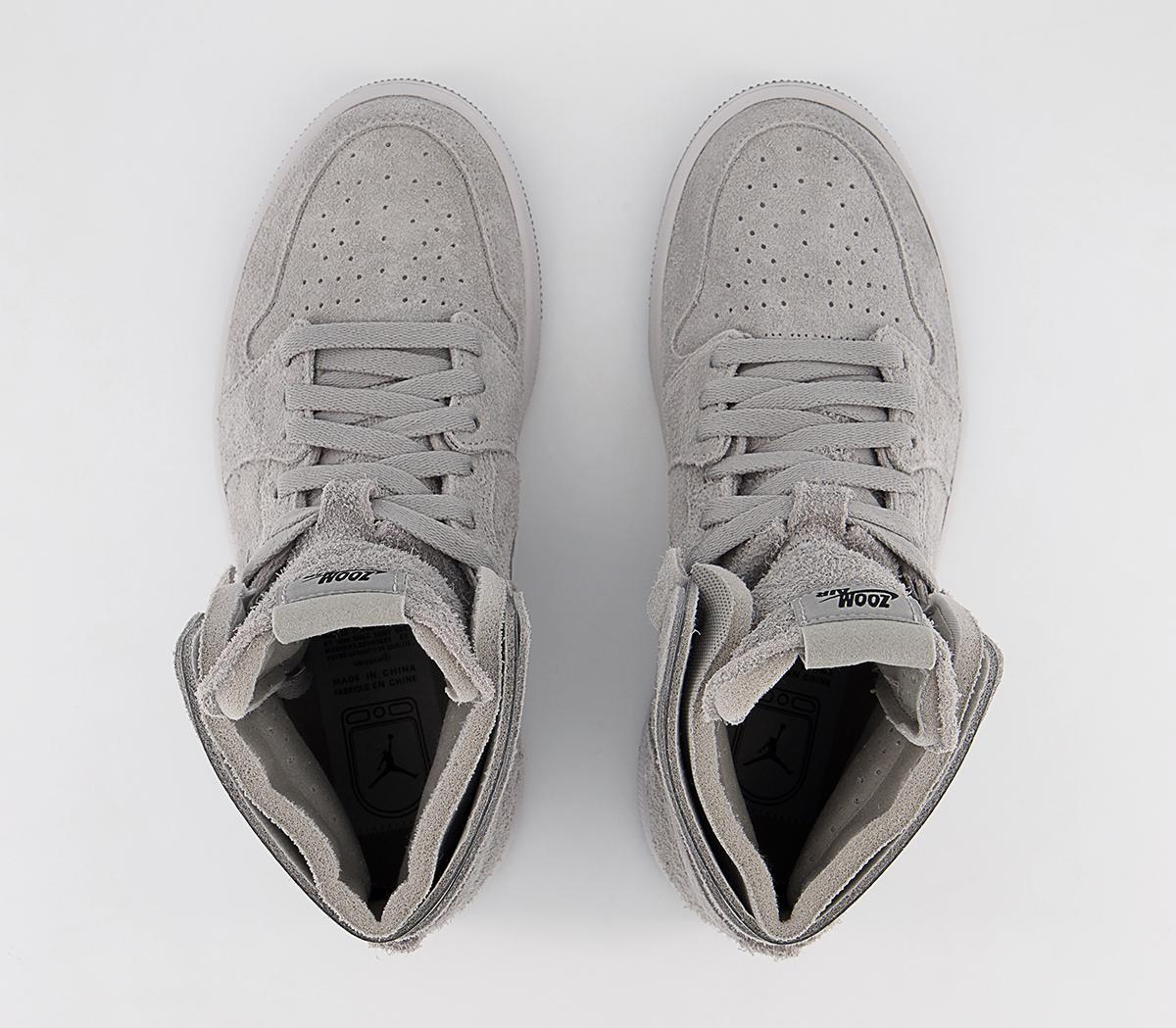 Jordan Air Jordan 1 Zoom Comfort Trainers Jordan Air Jordan 1 Zoom Comfort Trainers Medium Grey Black Reflect Silver