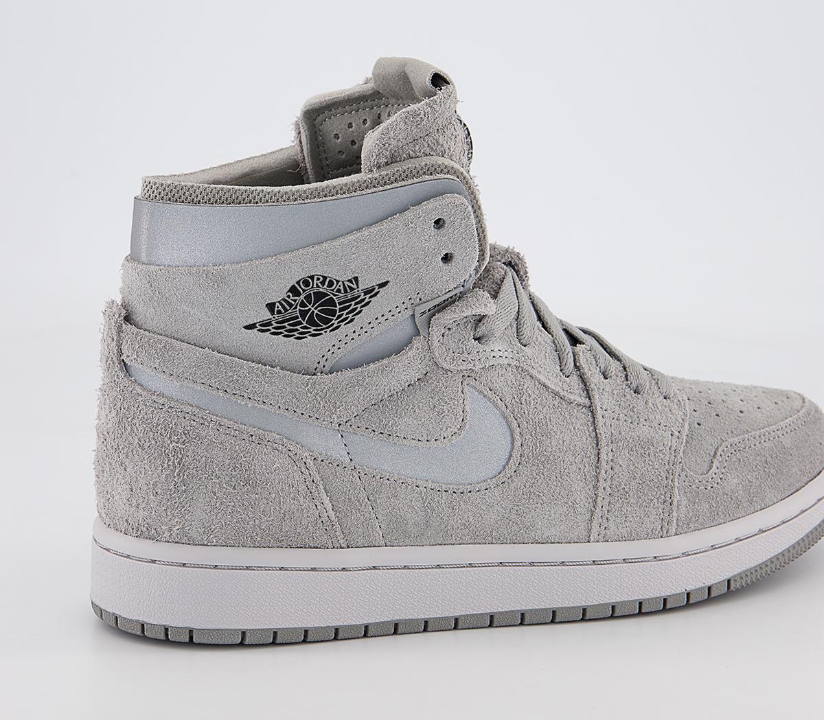 Jordan Air Jordan 1 Zoom Comfort Trainers Jordan Air Jordan 1 Zoom Comfort Trainers Medium Grey Black Reflect Silver