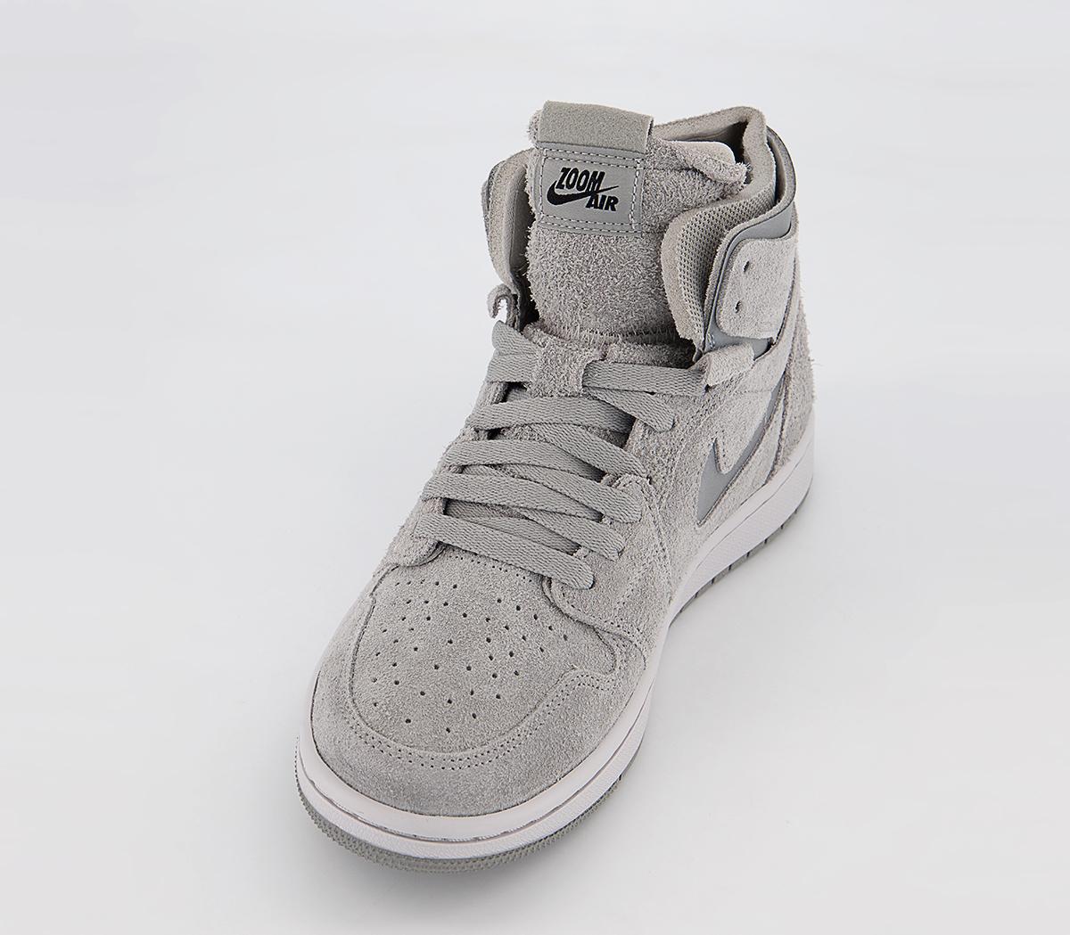 Jordan Air Jordan 1 Zoom Comfort Trainers Jordan Air Jordan 1 Zoom Comfort Trainers Medium Grey Black Reflect Silver
