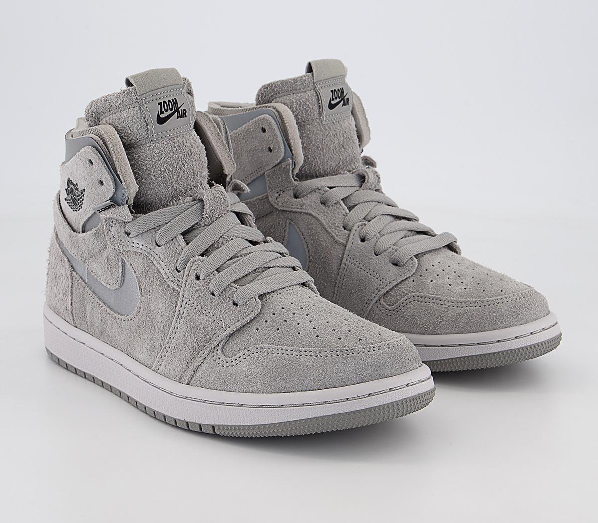 Jordan Air Jordan 1 Zoom Comfort Trainers Jordan Air Jordan 1 Zoom Comfort Trainers Medium Grey Black Reflect Silver