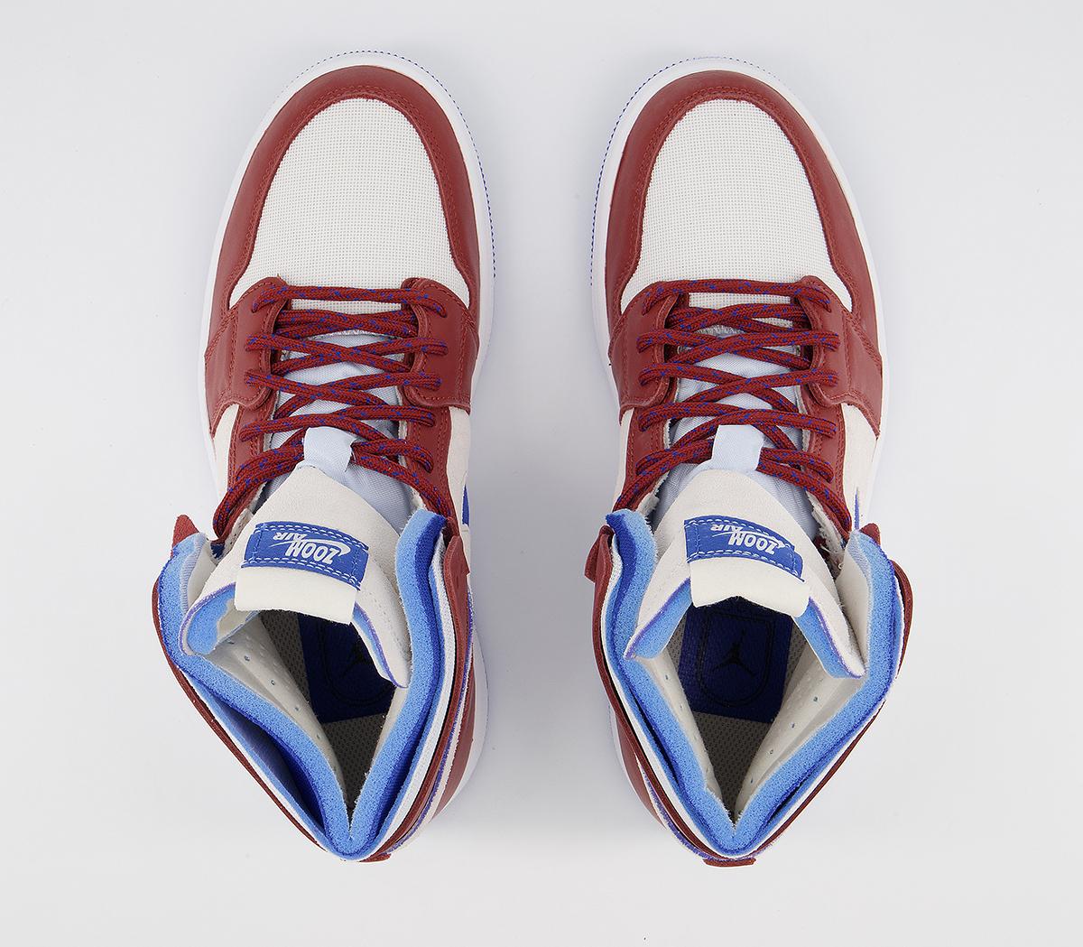 JordanJordan 1 Zoom Cmft TrainersSail Redstone Hyper Royal White