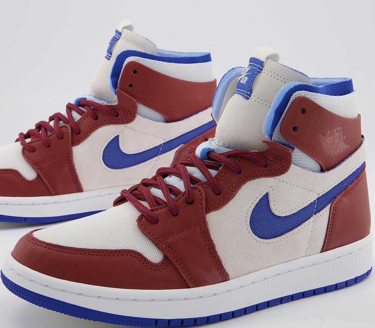 jordan 1 zoom cmft trainers sail redstone hyper royal white