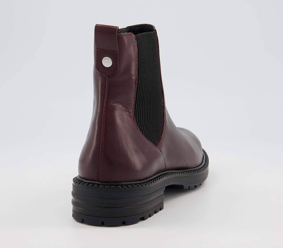 Office Aim Chelsea Cleated Boots Office Aim Chelsea Cleated Boots Burgundy Leather