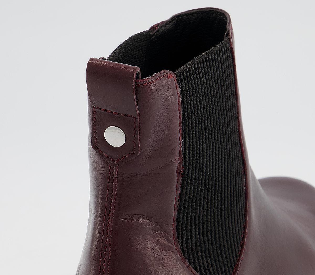 Office Aim Chelsea Cleated Boots Office Aim Chelsea Cleated Boots Burgundy Leather
