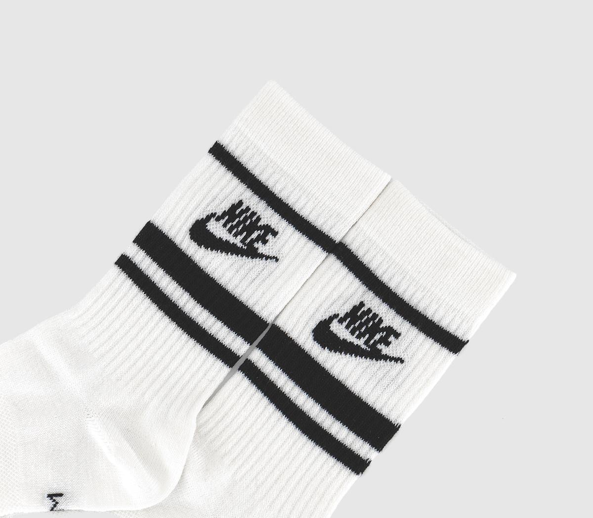 NikeCrew Socks 3 Pairs NikeCrew Socks 3 PairsWhite Black White Stripe