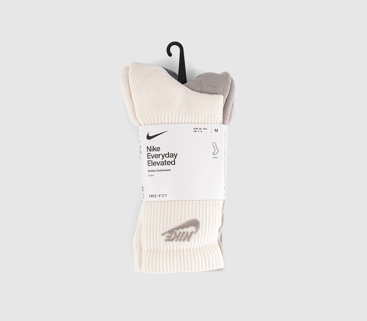 NikeCrew Socks 3 PairOat Grey