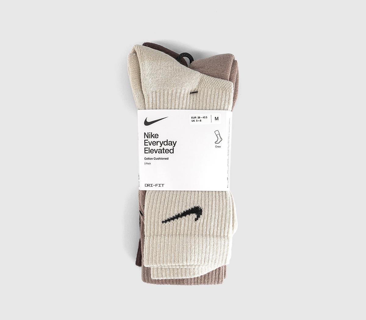 NikeCrew Socks 3 PairsChoc Neautral Milk