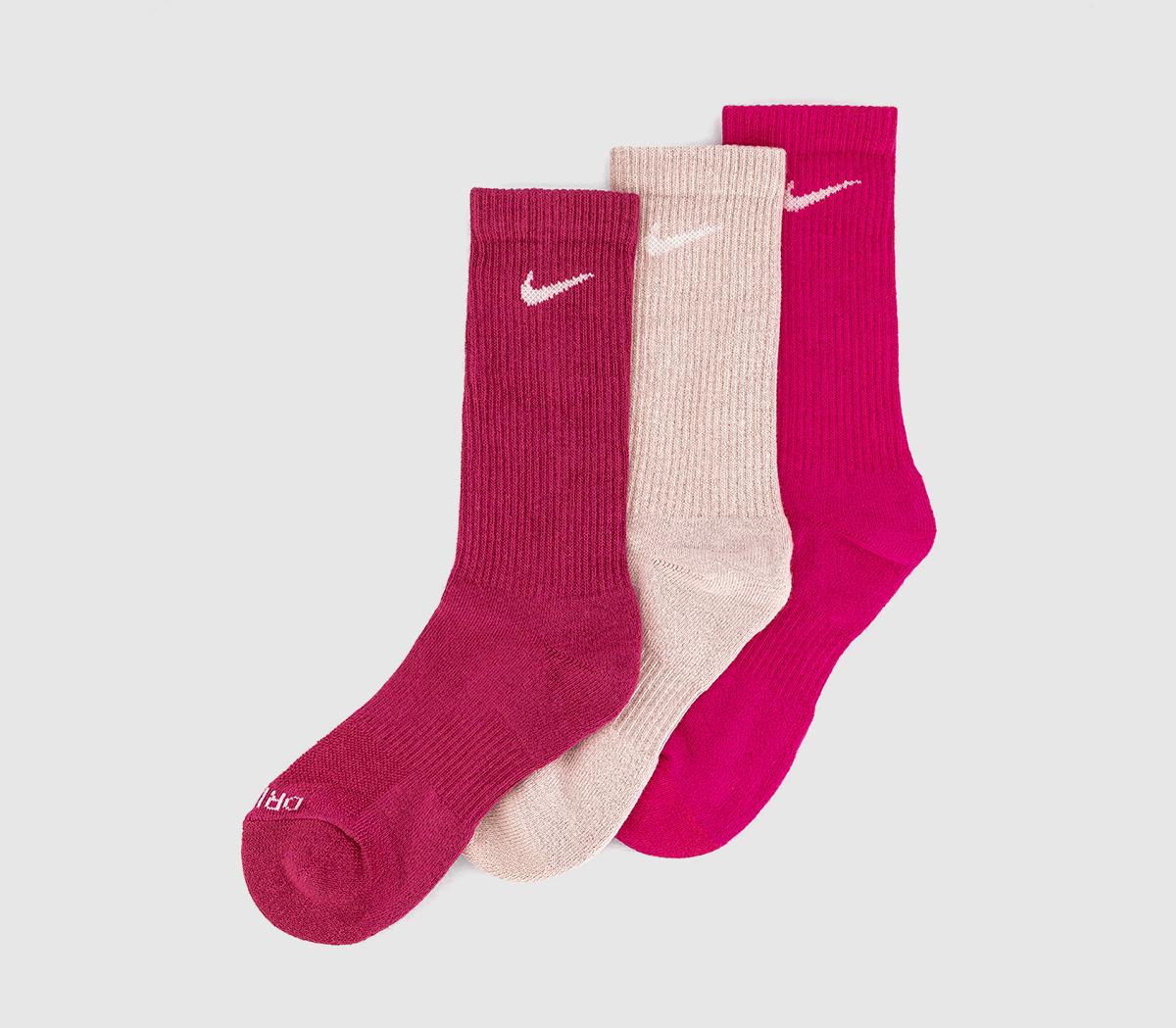 NikeCrew Socks 3 PairsRose Cream Pink