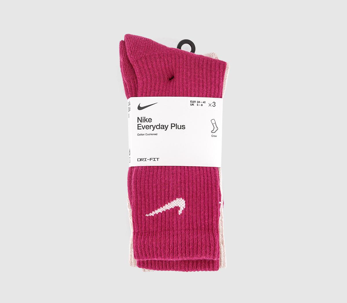 white pink nike socks