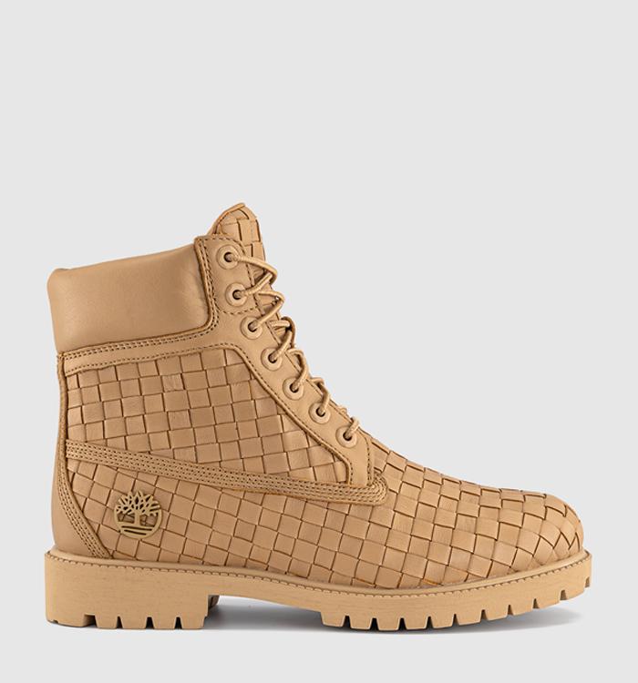 Timberland 6 Inch Buck Boots Medium Beige Full Grain Woven