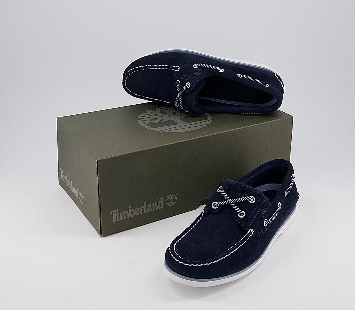 Timberland New Boat Shoes Timberland New Boat Shoes Navy Suede White