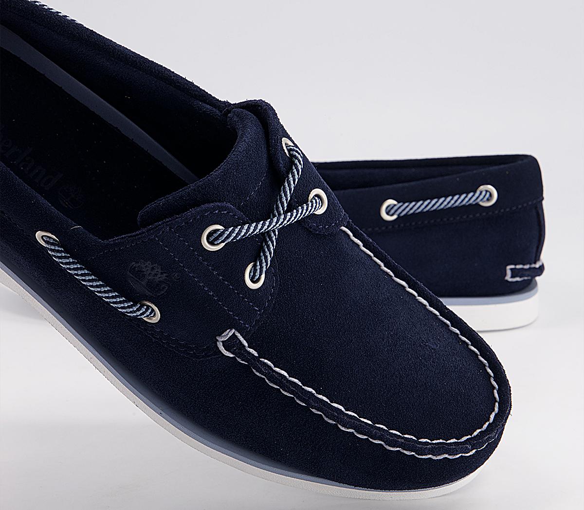 Timberland New Boat Shoes Timberland New Boat Shoes Navy Suede White