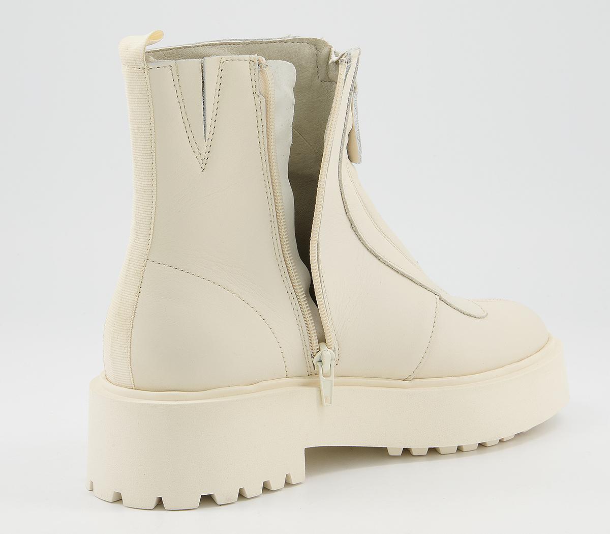 Office Accomplish Front Zip Ankle Boots Office Accomplish Front Zip Ankle Boots Neutral Leather Drench