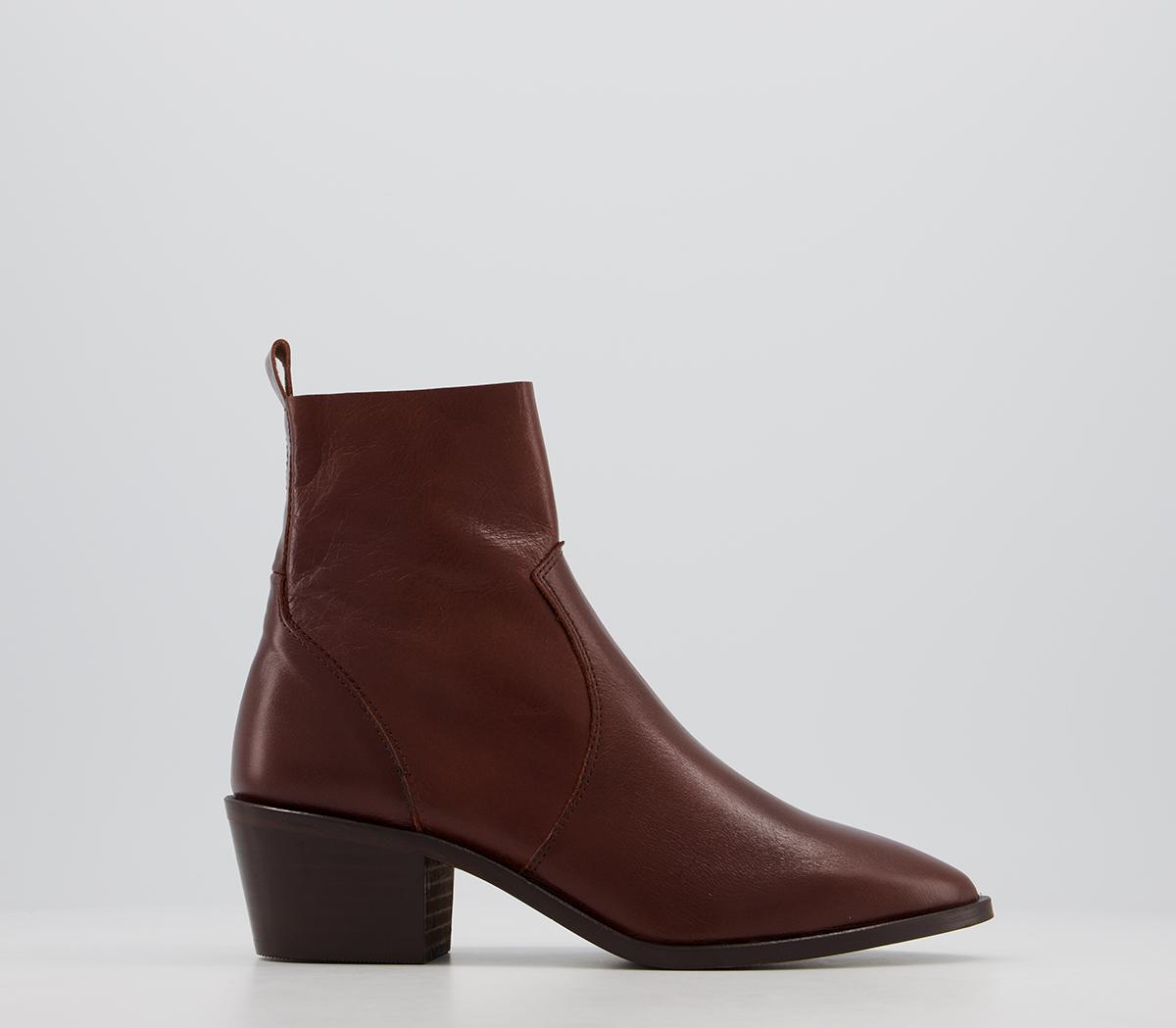 OFFICEAsher Casual Unlined BootsBrown Leather