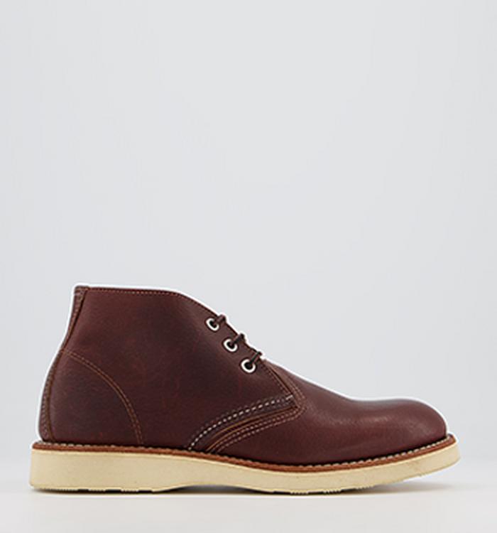 Red Wing Work Chukka Boots Brown Leather