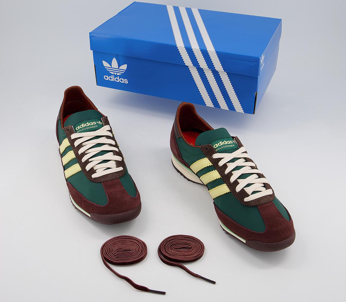 adidas gazelle silver green womens Wales Bonner // X Adidas Brown & Orange Knit SL72 Sneaker  VSP Consignment
