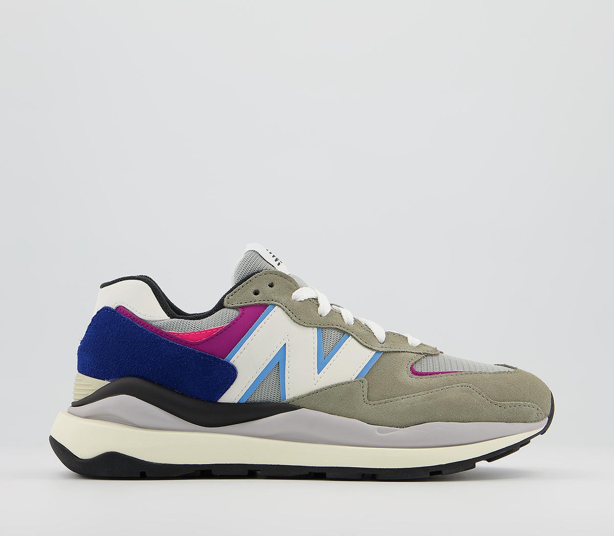 New Balance M5740 Trainers Grey Pink Blue - Men's Trainers