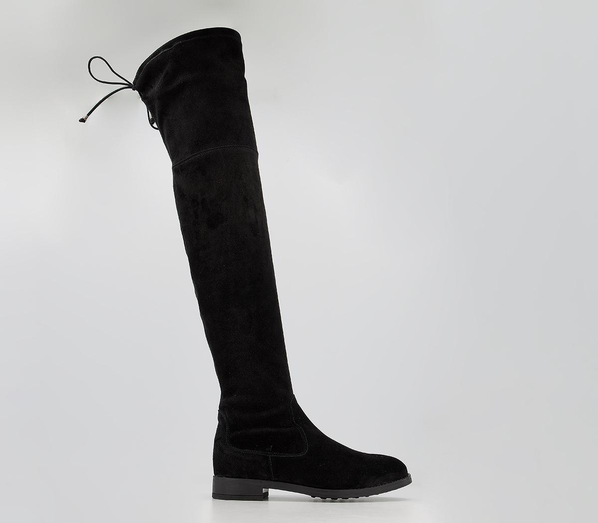 Over the knee on sale tie back flat boots