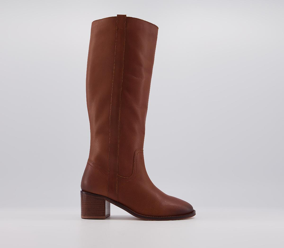 Tan high hotsell heel boots