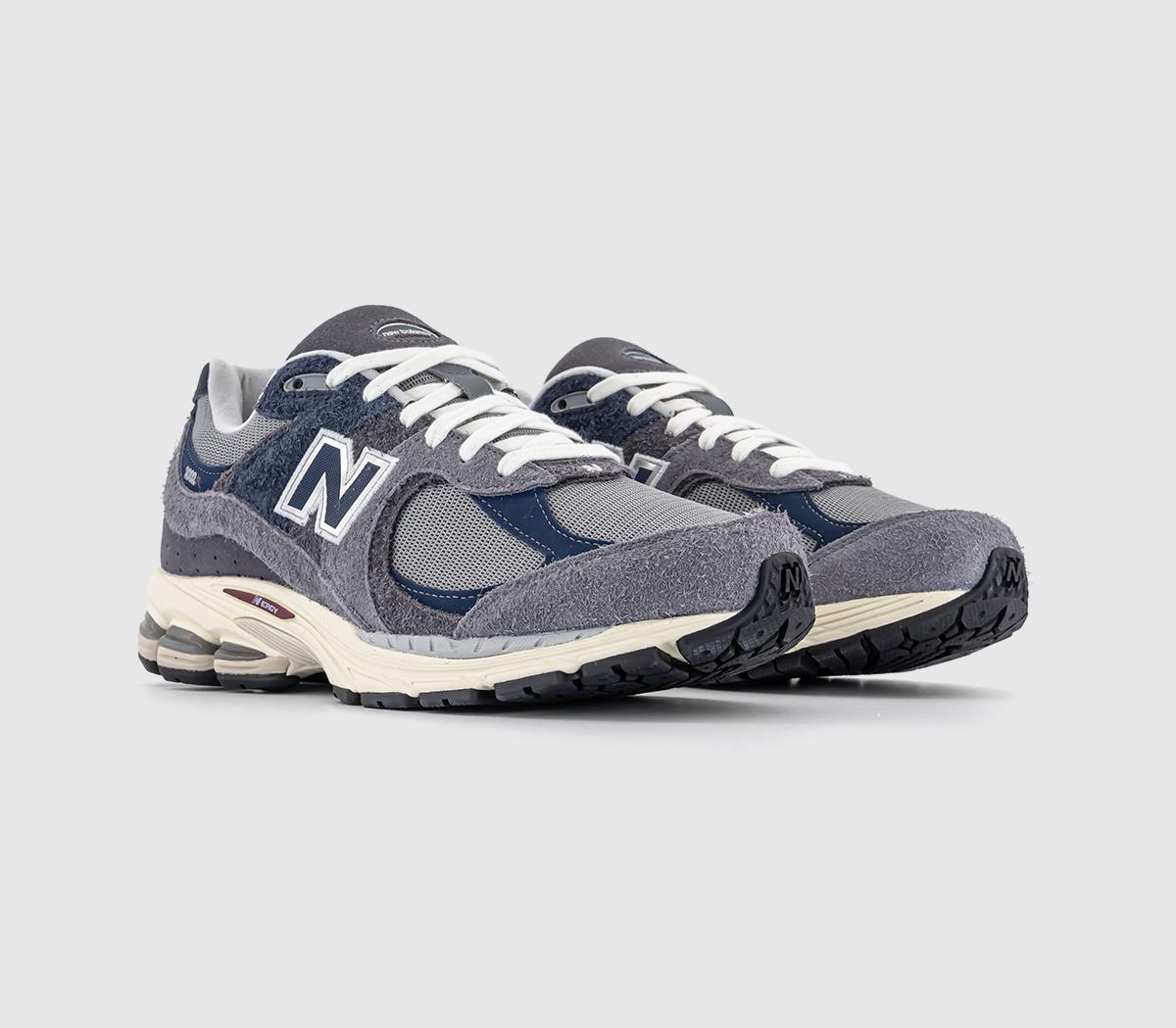 New Balance 2002r Trainers Grey Black Offwhite, 4