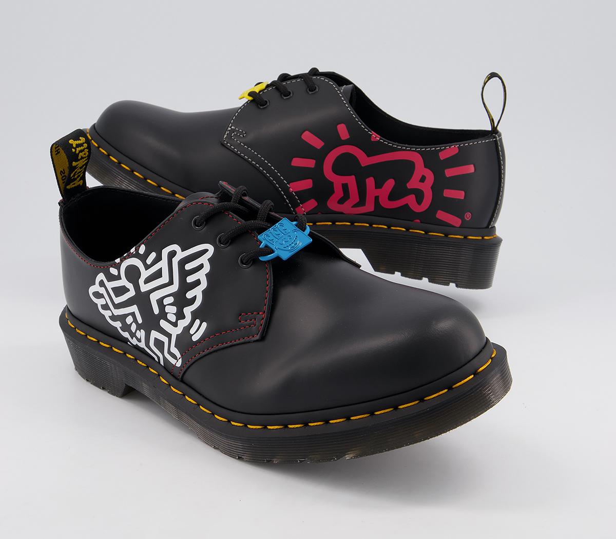Dr. Martens Keith Haring 1461 3 Eye Shoes W Black - Womens