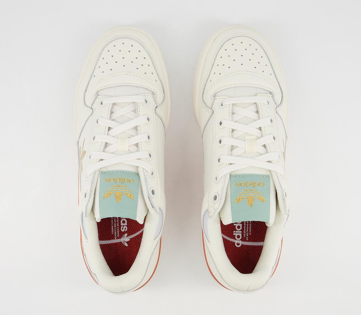 adidas Forum Bold Trainers adidas Forum Bold Trainers Cloud White Off White Halo Blue Green Copper
