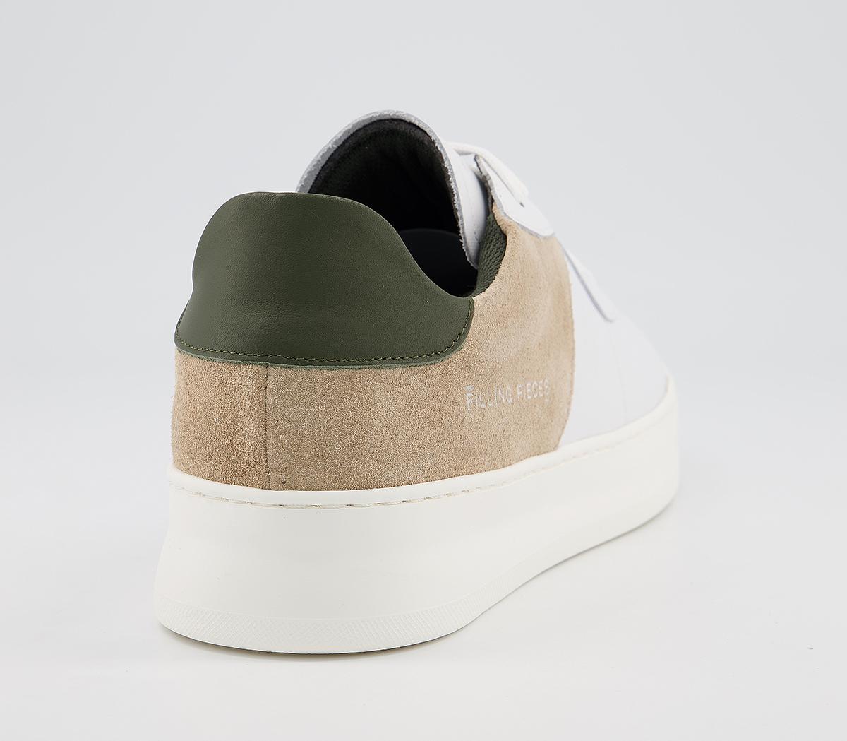 Filling Pieces Low Plain Court Trainers Filling Pieces Low Plain Court Trainers White Beige