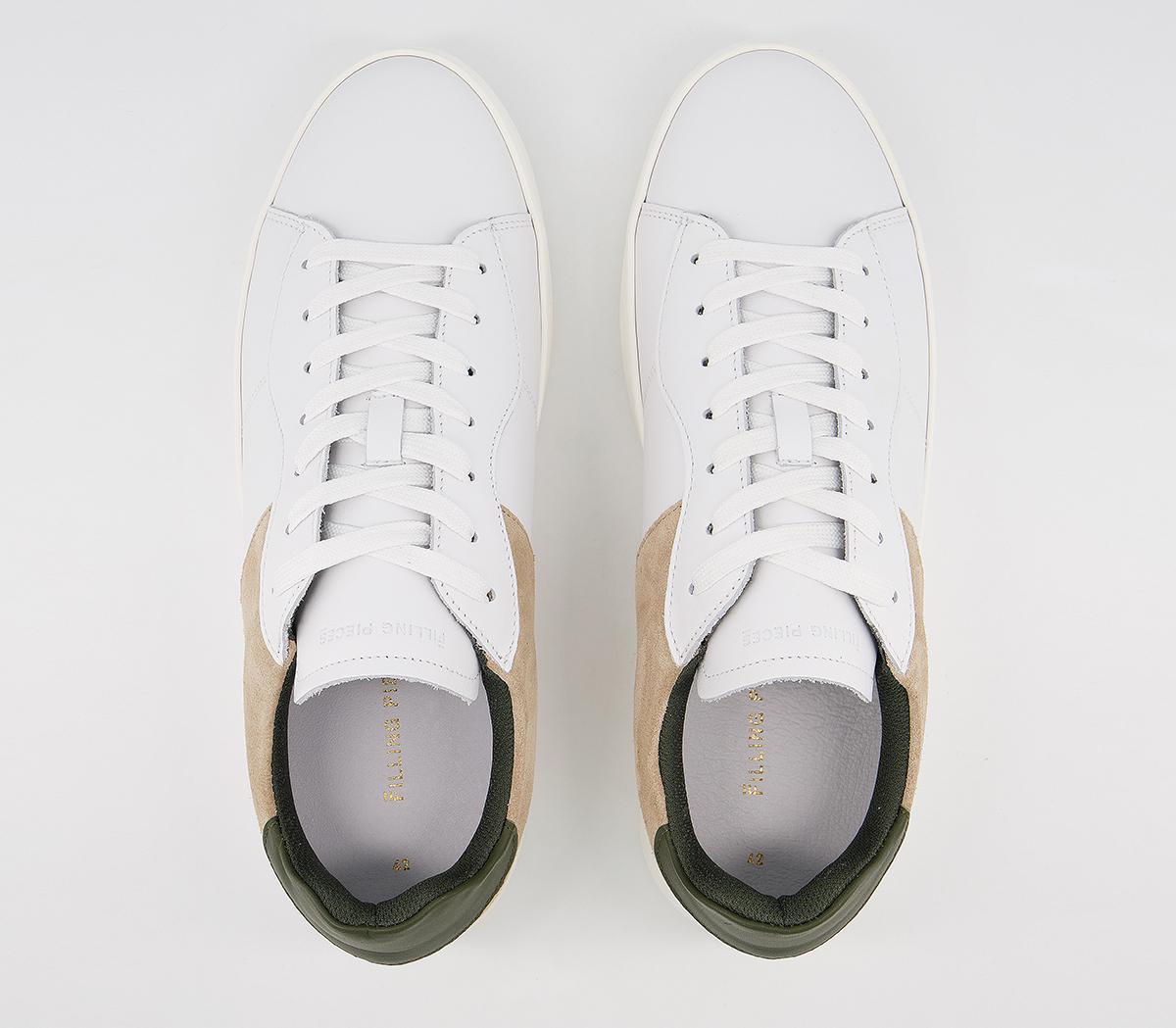 Filling Pieces Low Plain Court Trainers Filling Pieces Low Plain Court Trainers White Beige