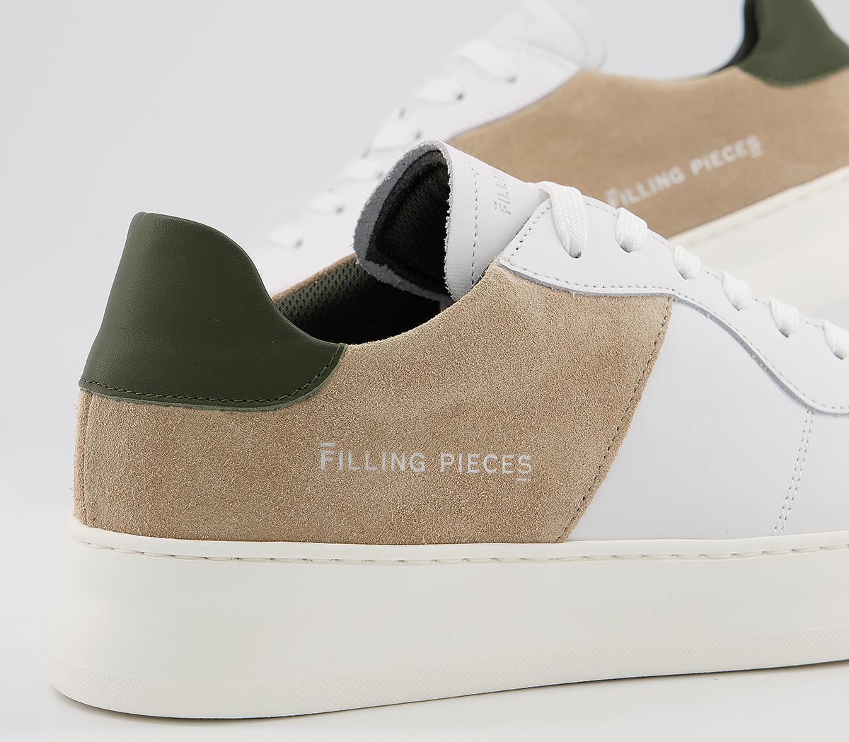 Filling Pieces Low Plain Court Trainers Filling Pieces Low Plain Court Trainers White Beige