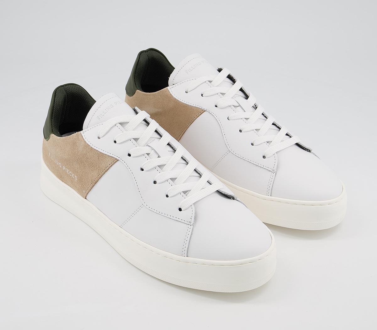 Filling Pieces Low Plain Court Trainers Filling Pieces Low Plain Court Trainers White Beige